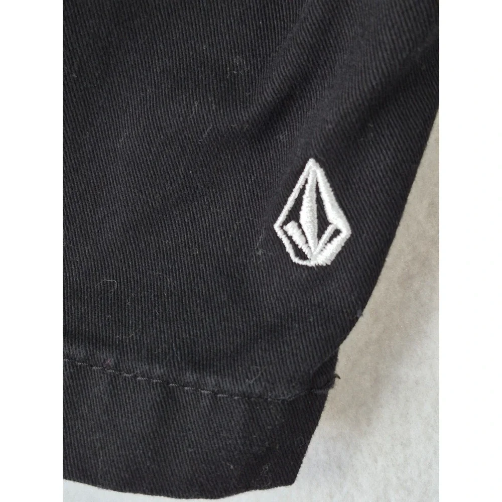 Volcom Vmonty Chino Shorts Mens 36 Black Stretch Skate Casual A0931350